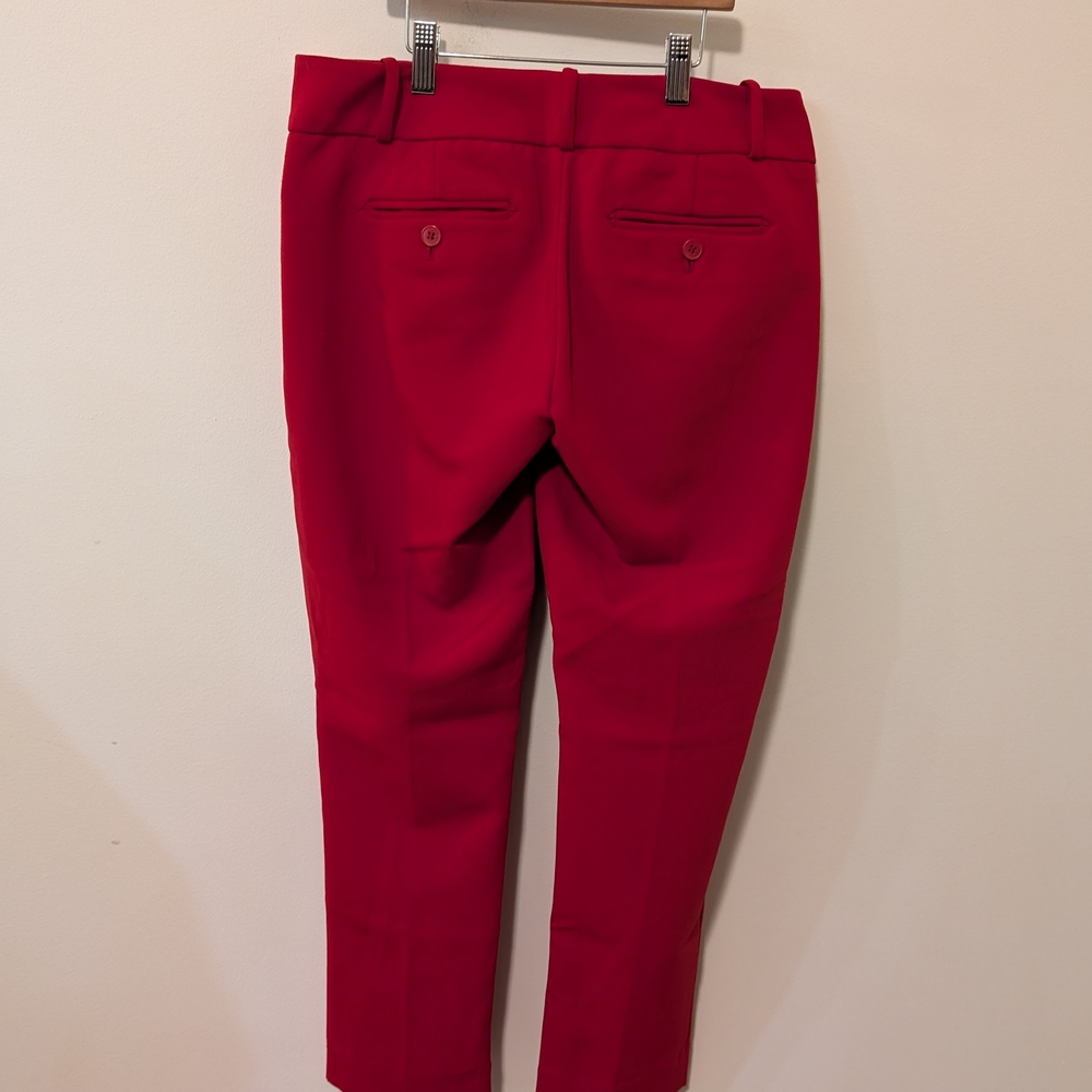 The Limited Slim Straight Leg Low Rise Red Dress Pants Size 4 - Picture 6 of 8